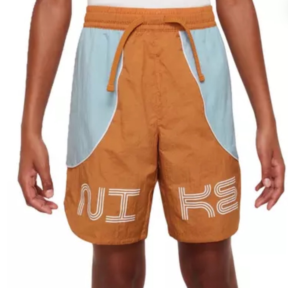 Nike Big Kids' Sportswear Amplify Woven Shorts - Orange XL